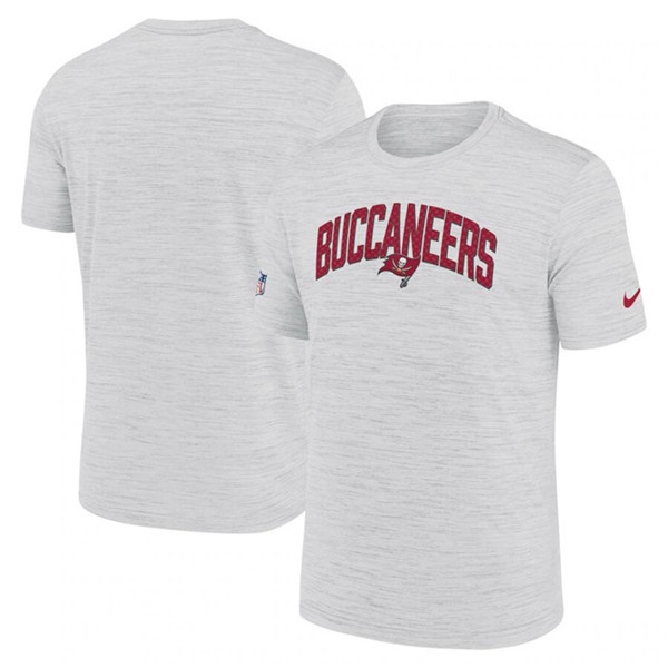 Men's Tampa Bay Buccaneers White Sideline Velocity Stack Performance T-Shirt
